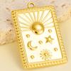 6pcs Real Gold Plated Sun Moon Star Charm Cross Stainless Steel Charms For Jewelry Making Supplies Flower Heart Handmade Pendant
