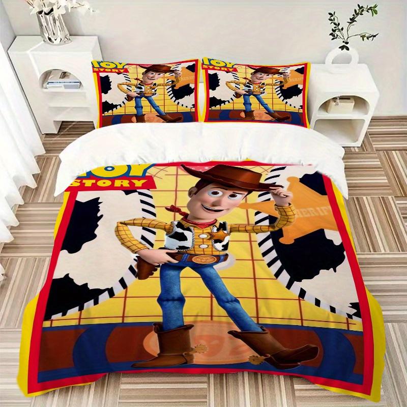 3pcs Toy Story Handsome Woody Bedding Set, Including 1 Quilt Cover and 2 Pillow Shams, Without Filling, Soft and Comfortable Home Bedroom D084