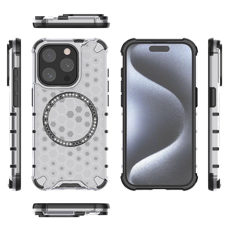 Custodia Trasparente di Lusso Magnetica Magsafe per Ricarica Wireless per IPhone 15 14 Plus 13 12 11 Pro Max Cover Antiurto a Protezione Completa