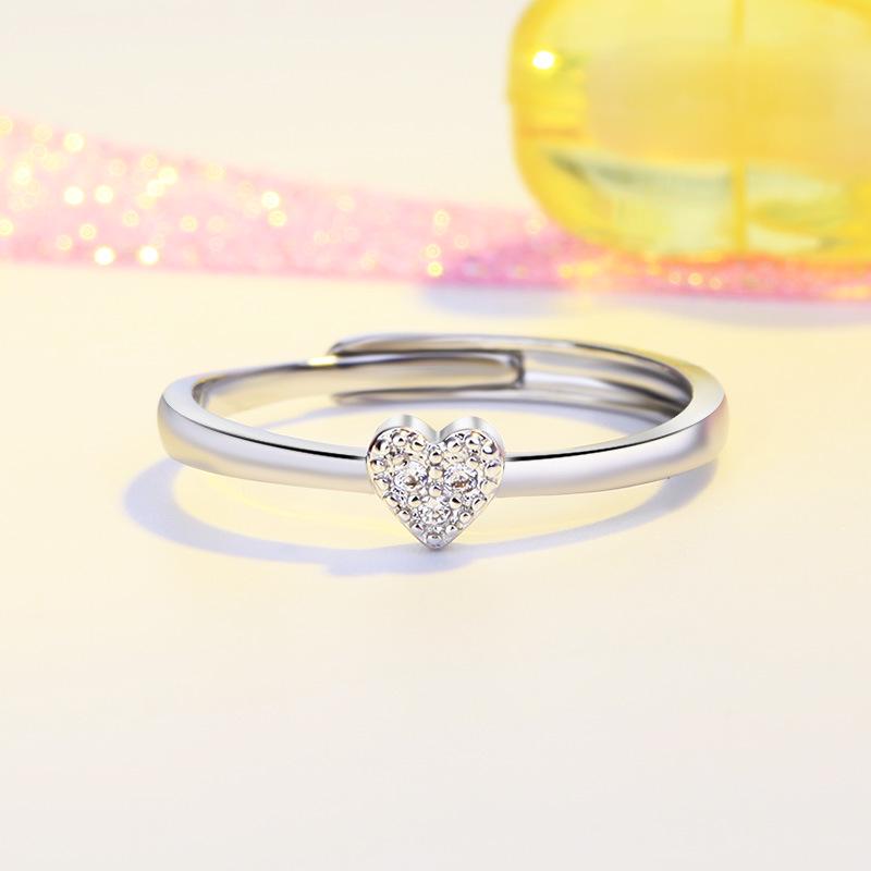 Copper Ring Classics Heart Zircon For Women Wedding Engagement Jewelry Accessories Fashion High Quality Gift