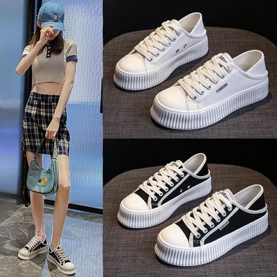 Nuove scarpe da ginnastica estive a mezzo laccio da donna, stile ins, traspiranti, casual, in tela, scarpe da skate da donna