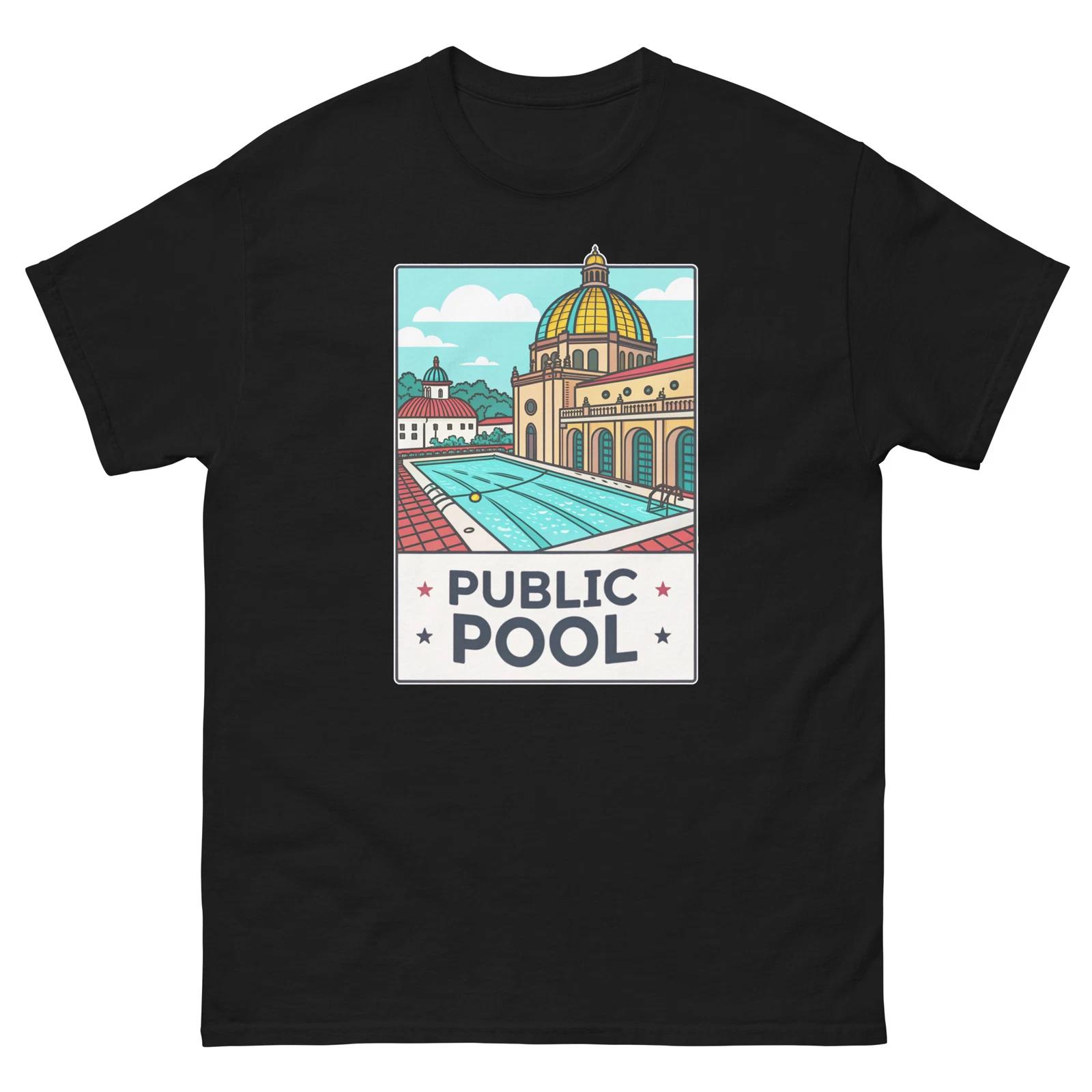 Public Pool Object Place Item Urban T-Shirt XL