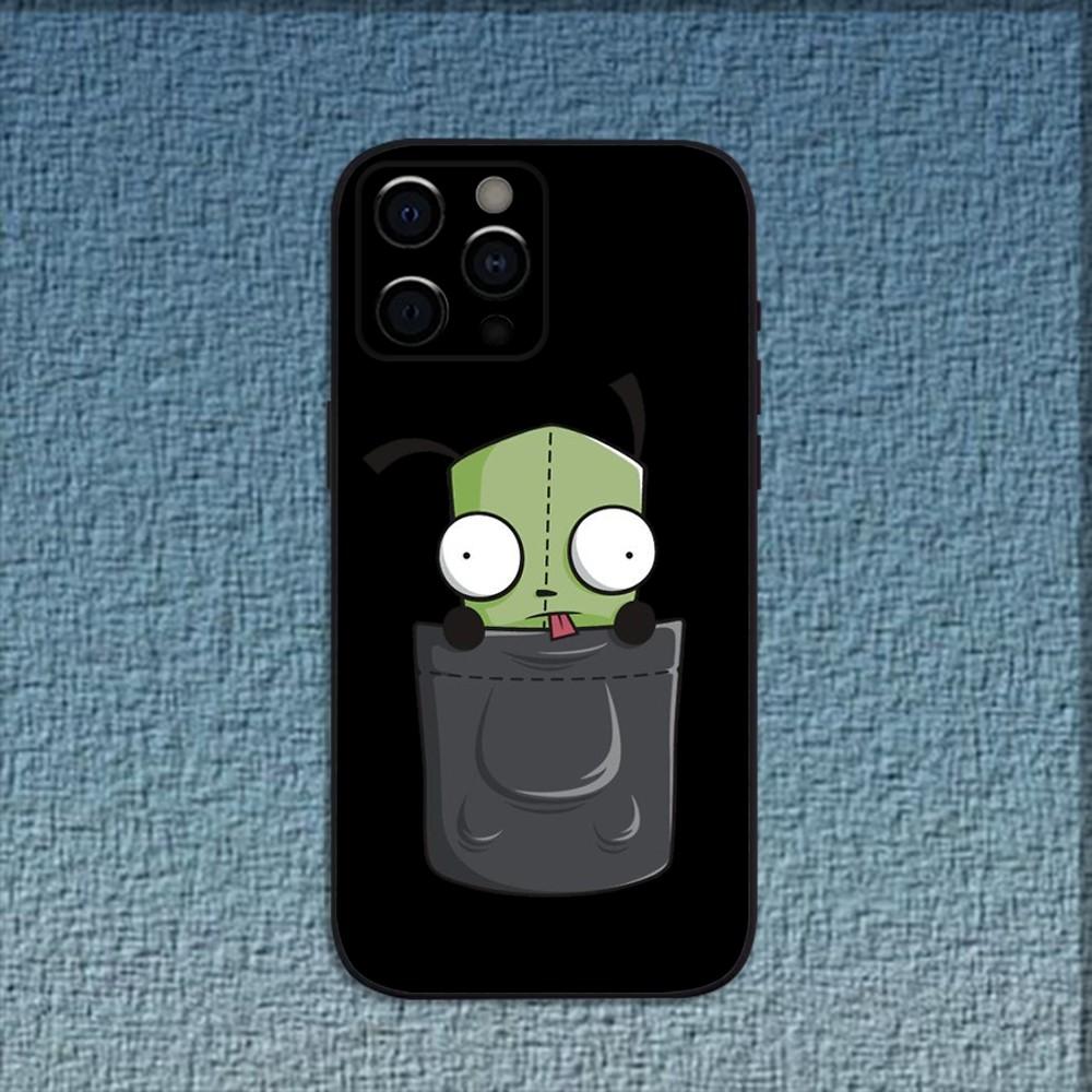 Cartoon I-Invader Zim Gir Phone Case For iPhone 16,15,14,13,12,11,Pro,X,XS,Max,XR,Plus,Mini Soft Black Cover