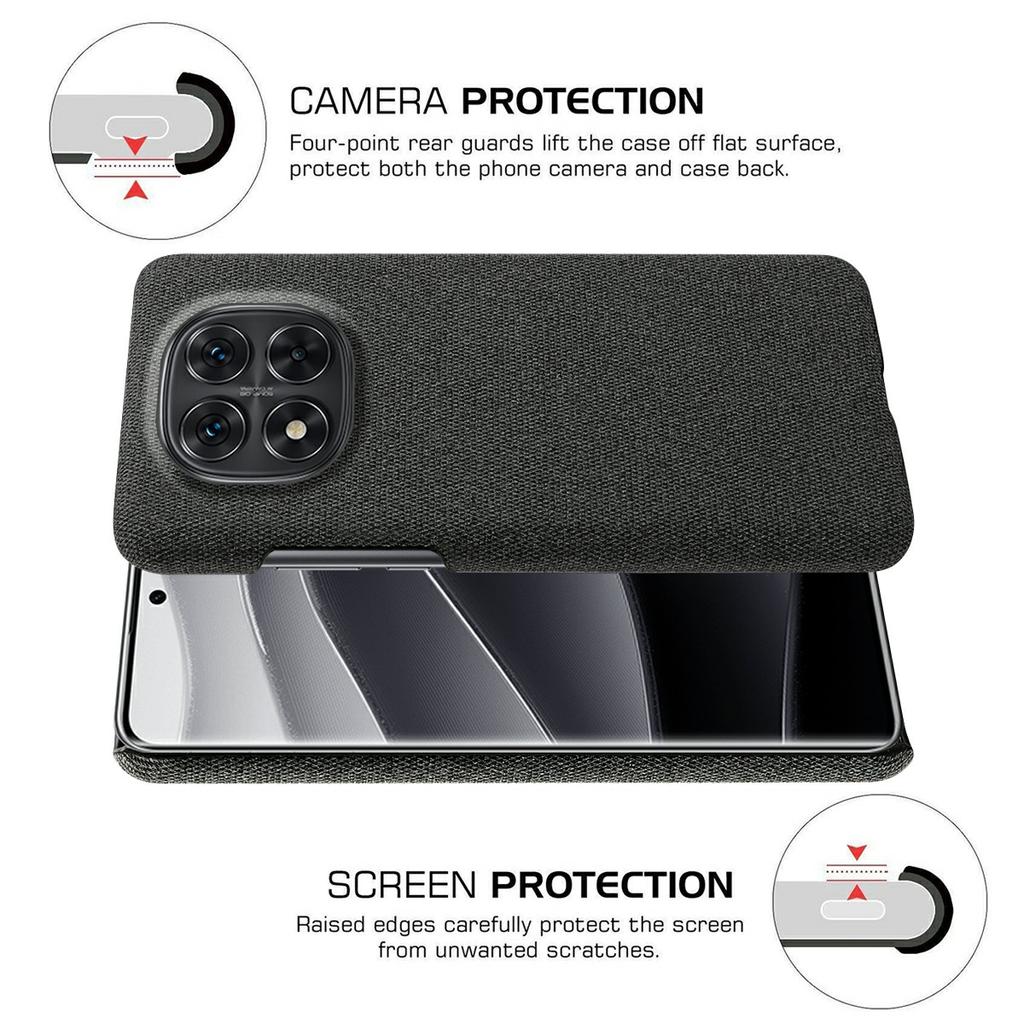 For Xiaomi Redmi Note 14 Pro 5G/Poco X7 5G Phone Case Cloth Texture Anti-Scratch Protective PC Back Cover