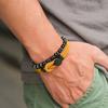 Noter New 2Pcs/Set Men Bracelet Grade A 4mm String Wrap Braslet 6mm Onyx Hematite Stone Healing Yoga Meditation Braclet Pulseria