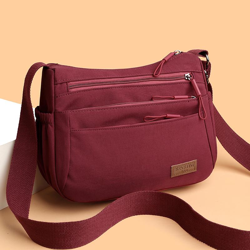 Damen Leichte Mehrschichtige Umhängetasche - Stilvolle & Schlichte Einzelne Schulterhandtasche für Pendler-Mütter