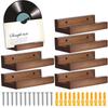 6PCS Wood Vinyl Record Shelf Wall Mount Small Wall Holder Display Shelf Vinyl Shelves Album Display Holder
