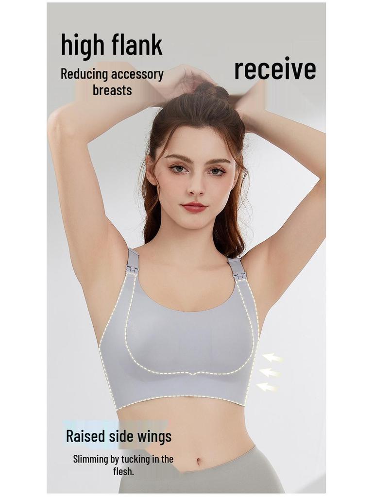 Rabbit Ear Nursing Bra for Postpartum - Lightweight, Thin, Large-Chest Minimizer