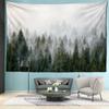 White Background Misty Pine Forest Tapestry Wall Hanging Simple Modern Art Landscape Dormitory Living Room Home Decor