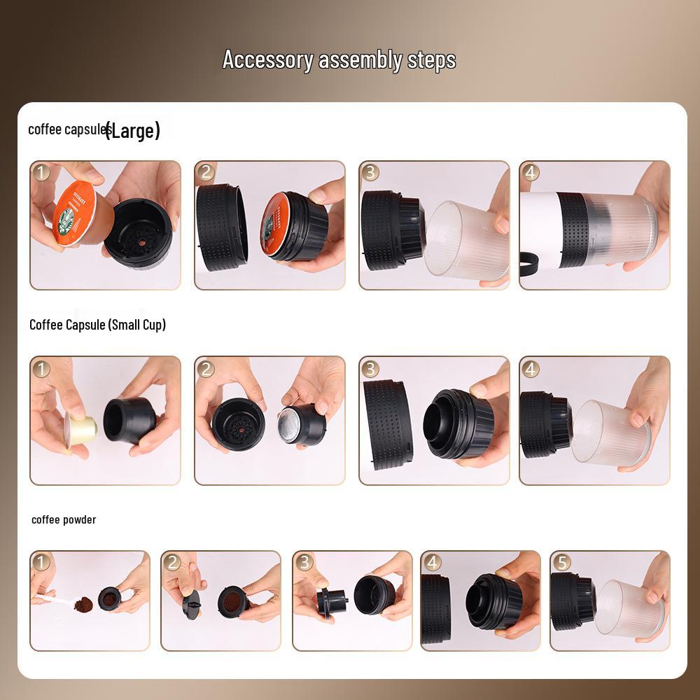 Compact Electric Espresso Maker for Home and Outdoor Use