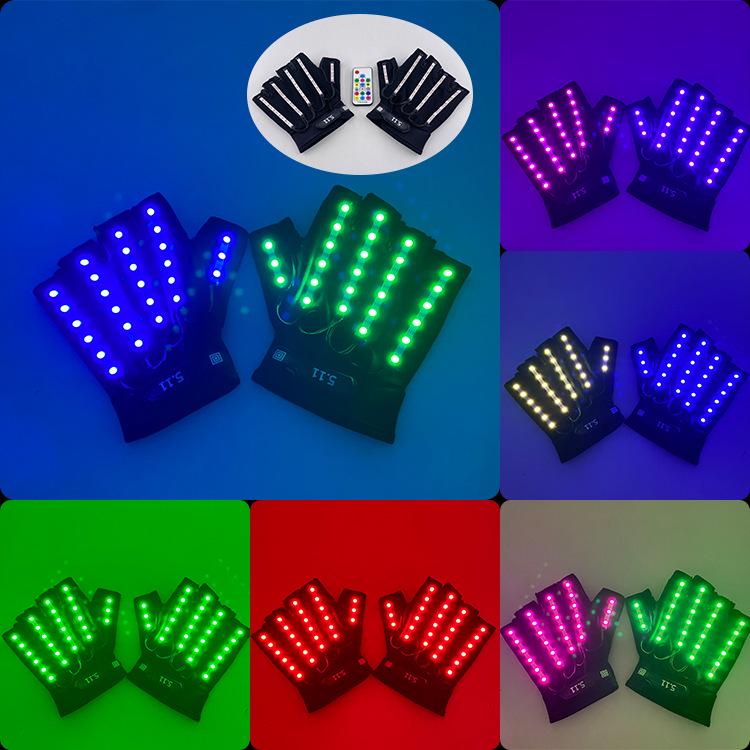 LED Flashing Gloves & Glasses Laser Performance Costume for Nightclubs & Bars