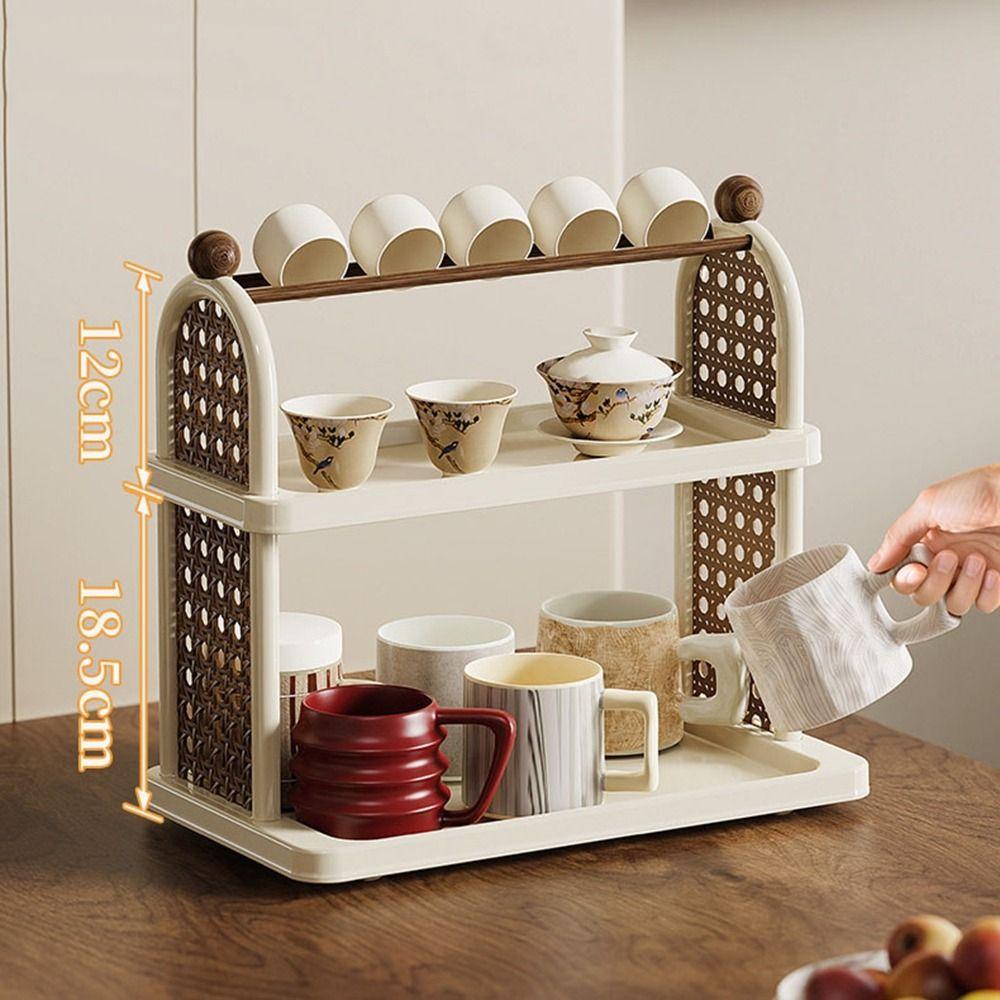 Saving Space Cup Holder Plastic Mug Storage Rack Multifunctional Water Cup Racks  Kitchen