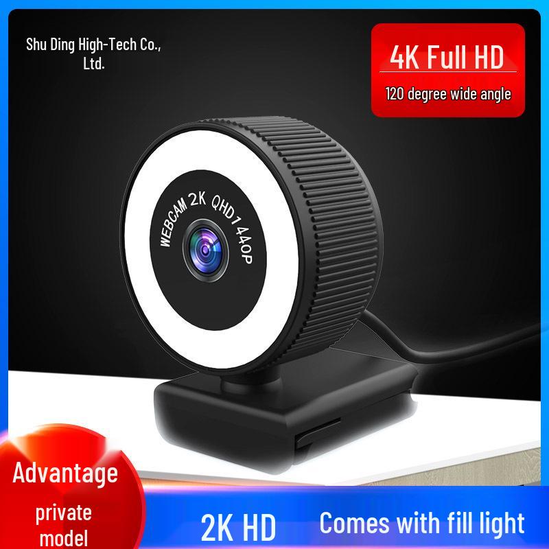 4K USB Webcam with Microphone for Online Classes and Live Streaming (Driver-Free)