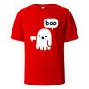 BOO Funny Street Printing T-shirt For Men Wowen 100%Cotton Summer Breathable Short-Sleeved Basic Tops O-neck Oversize Tees