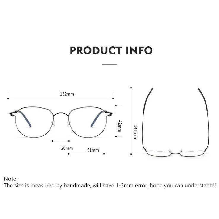 Denmark Brand Retro Oval Round Handmade Round Ultralight Air Titanium Glasses Frame Women Fashion Eyeglasses Eyeglass Man Robin