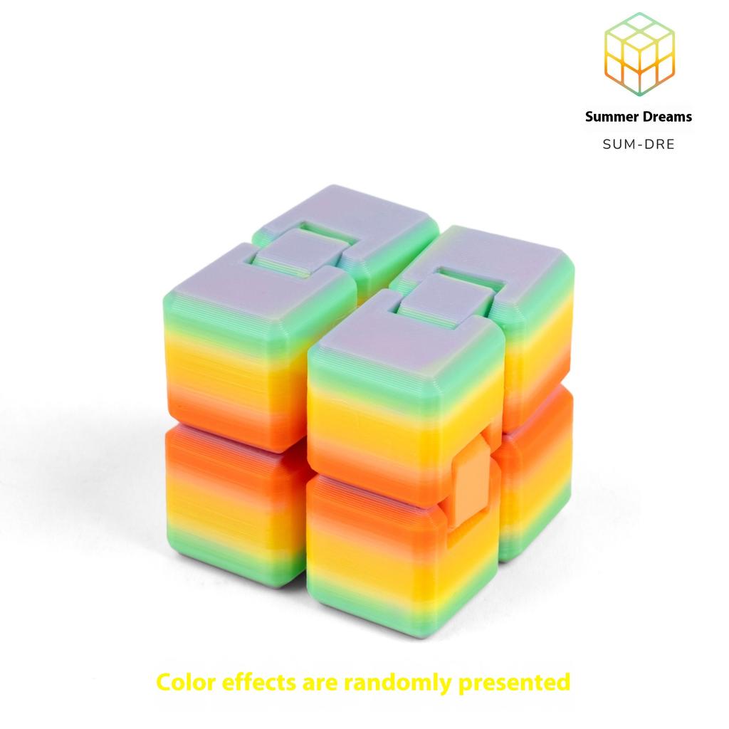 Infinity Zauberwürfel Dekompression Fidget 3D Gedruckter Verformungswürfel Kinder Erwachsene Sensorisches Mini-Gadget Stressabbau Angstspielzeug