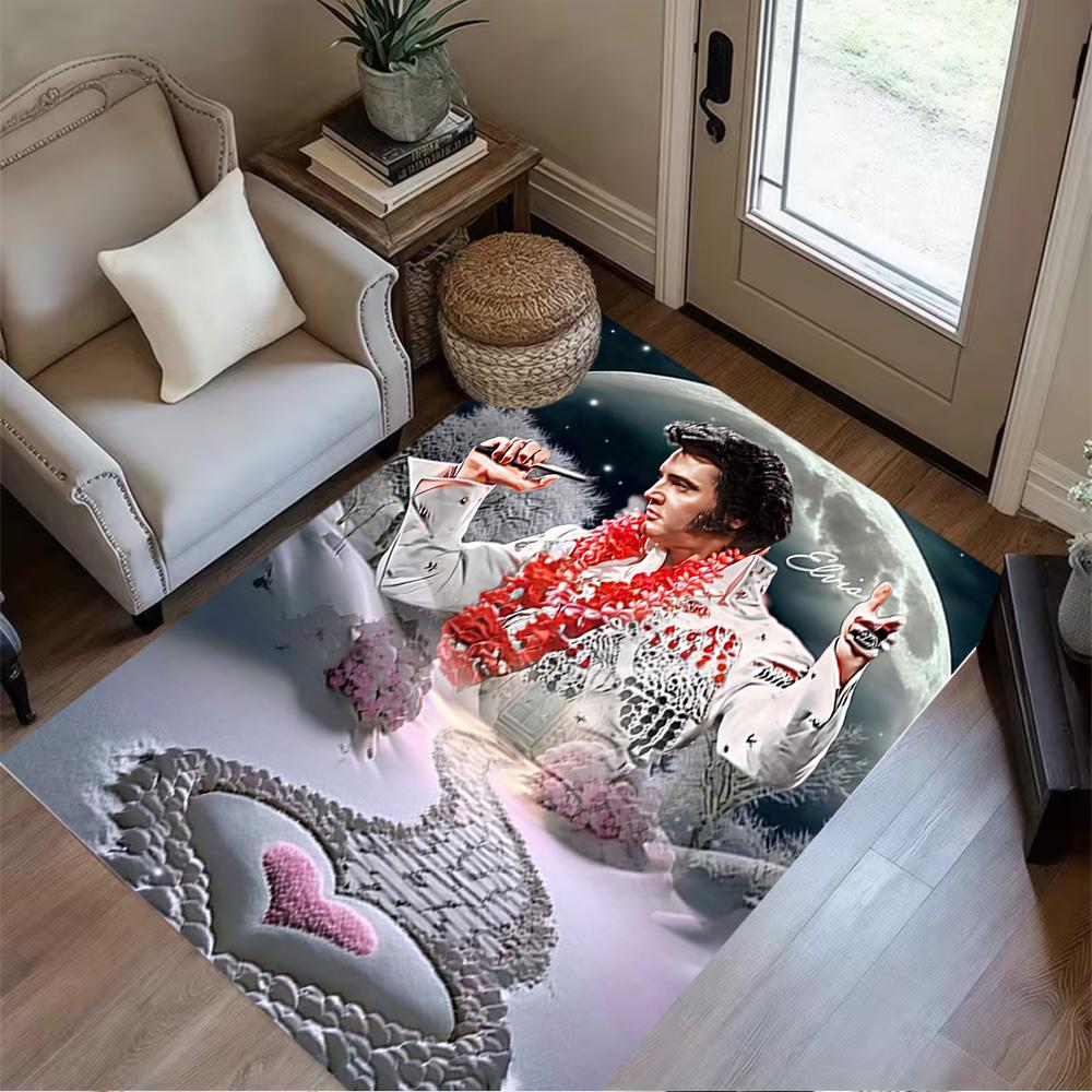 Elvis Presley Hawaii Concert Area Rug Design for Entryway Living Rooms Bedrooms Dormitory Anti-slip Rug Decorate Offices Wedding Party Gift