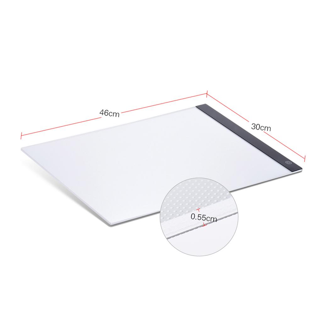 Portable A3 LED Light Box Drawing Tracing Tracer Copy Board Table Pad Panel Copyboard with Memory Function Stepless