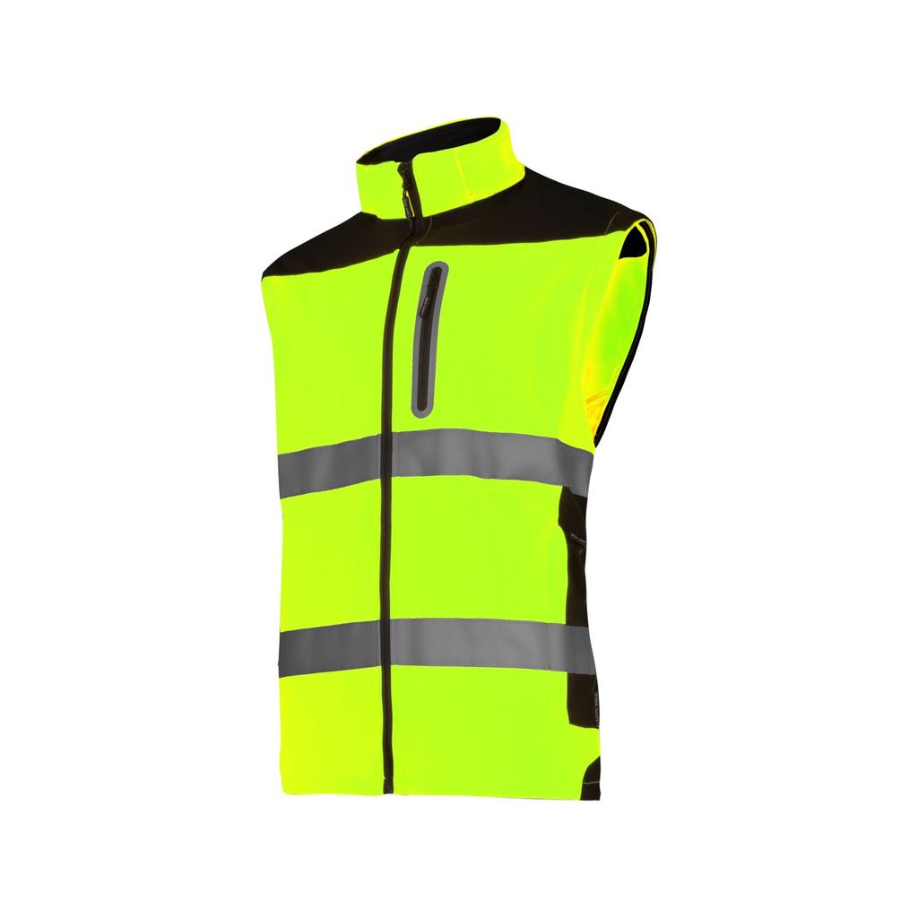Softshell Jacket with Detachable Sleeves, Yellow, "3Xl", Ce,Lahti