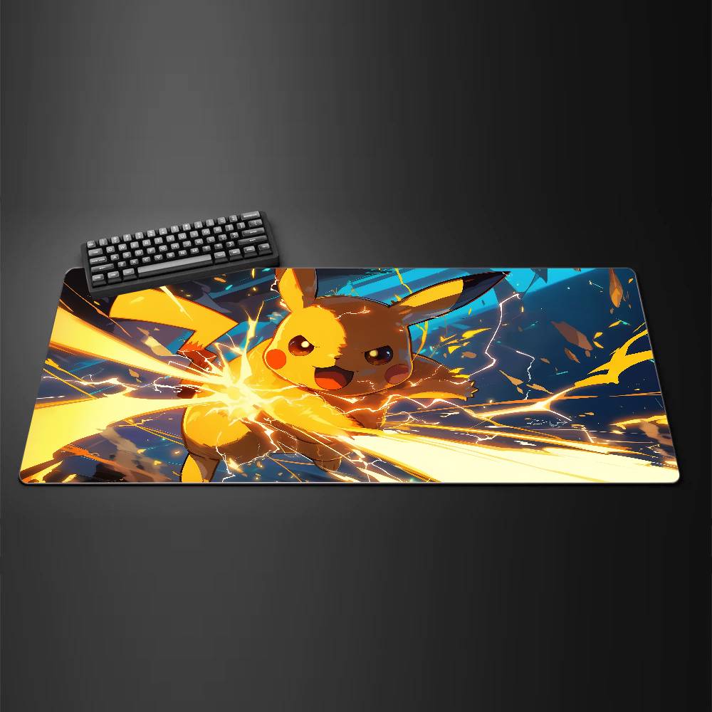 Pokemon Pikachu Gaming Mouse Pad Large Rubber Keyboard Desk Mat With 2MM Lock Edge Design