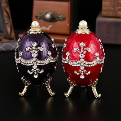 Enamel Craft Gifts Easter Gifts Diamond Eggs Jewelry Box Alloy Jewelry Box Creative Home