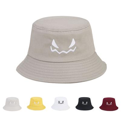 Halloween-Hüte für Männer und Frauen, bestickte doppelseitige Bucket Hats, Sonnenhüte