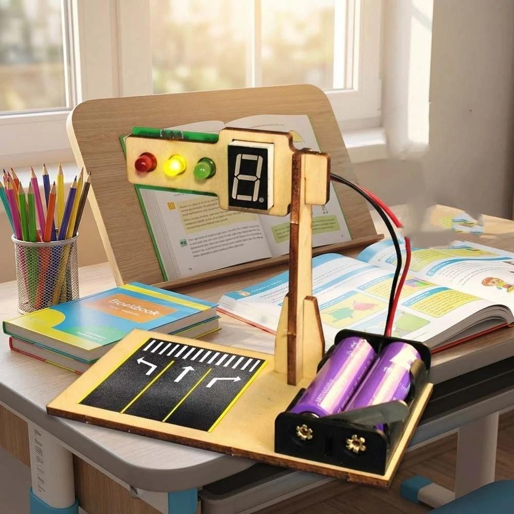 Wooden Traffic Light Model Handmade Craft Traffic Lights Model  Kids Education