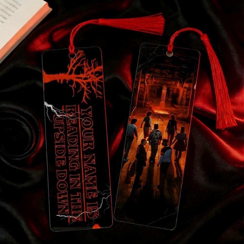 Stylish Acrylic Bookmark For Book Lover Reader Accessories Horror Themed Bookmark Student Stationery Teacher Office Supplies