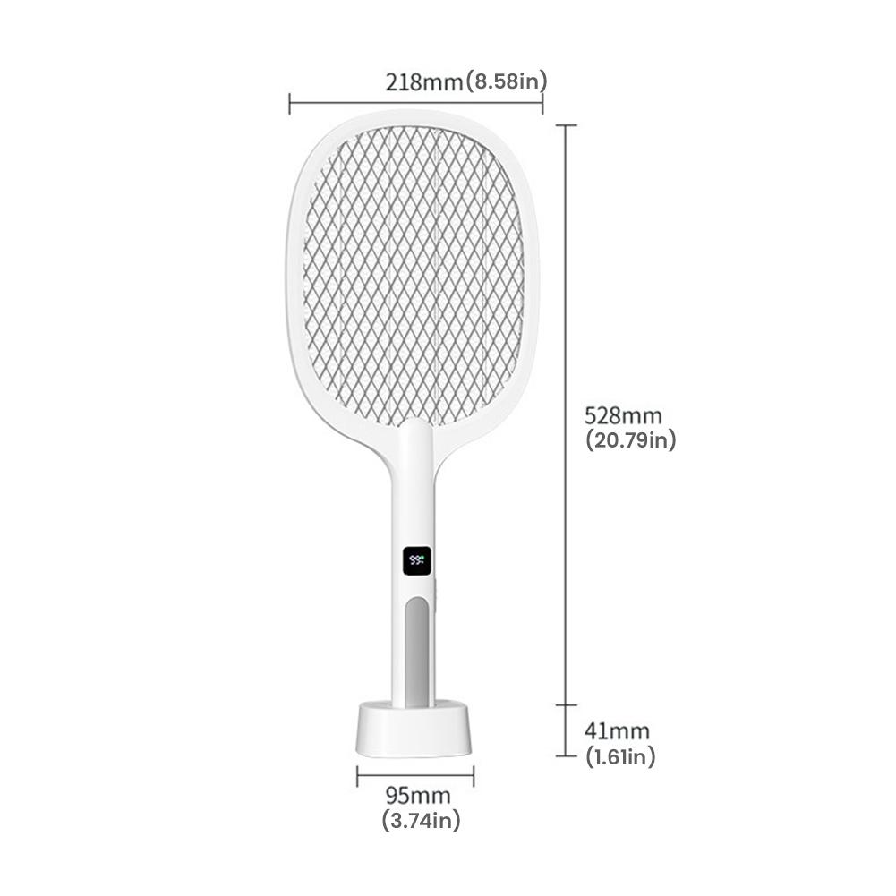 

1/2PCS Bug Zapper Racket Rechargeable Electric Fly Swatter 2 in 1 Mosquitoes Trap Lamp for Home Indoor Outdoor Mosquito Killer