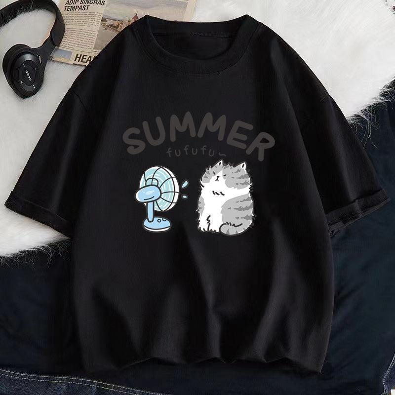 Cartoon Tier Katze 3D Gedruckt Kinder Erwachsene T-Shirt Sommer Damen und Herren Lässig Outdoor Mädchen und Junge Kurzarm T-Shirts Top Pullover