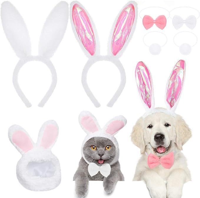 Easter Children's Rabbit Headband Pet Rabbit Hat Bow Tail Set