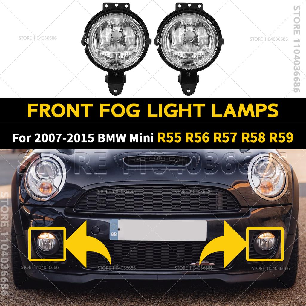 For 2007-2015 BMW Mini Cooper (R55 R56 R57 R58 R59) Front Fog Light Lamps (Without Bulb) 63172751295