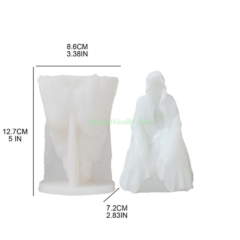 24TE Black Clothes Man Silicone Molds Wedding Party Dinner Candle Making Soap Molds DIY Handwork Aromath Home Decor Mold