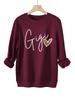 Gigi Leopard Heart Print Plus Velvet Hoodie for Women - Versatile Casual Autumn/Winter Wear