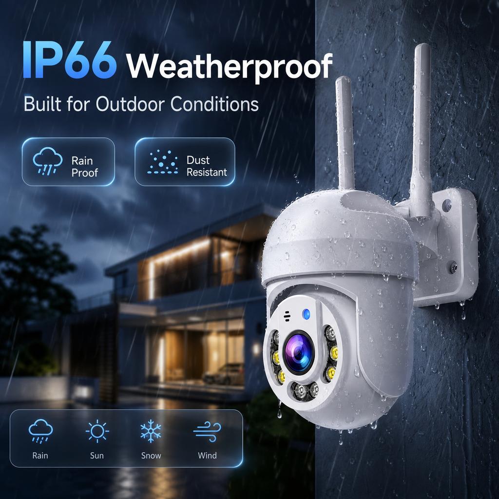 YOOSEE Ai APP Telecamera di Sicurezza da Esterno HD 5MP Telecamera WIFI IP66 Impermeabile Visione Notturna a Colori Completi Interfono Bidirezionale Visualizzazione Remota CCTV