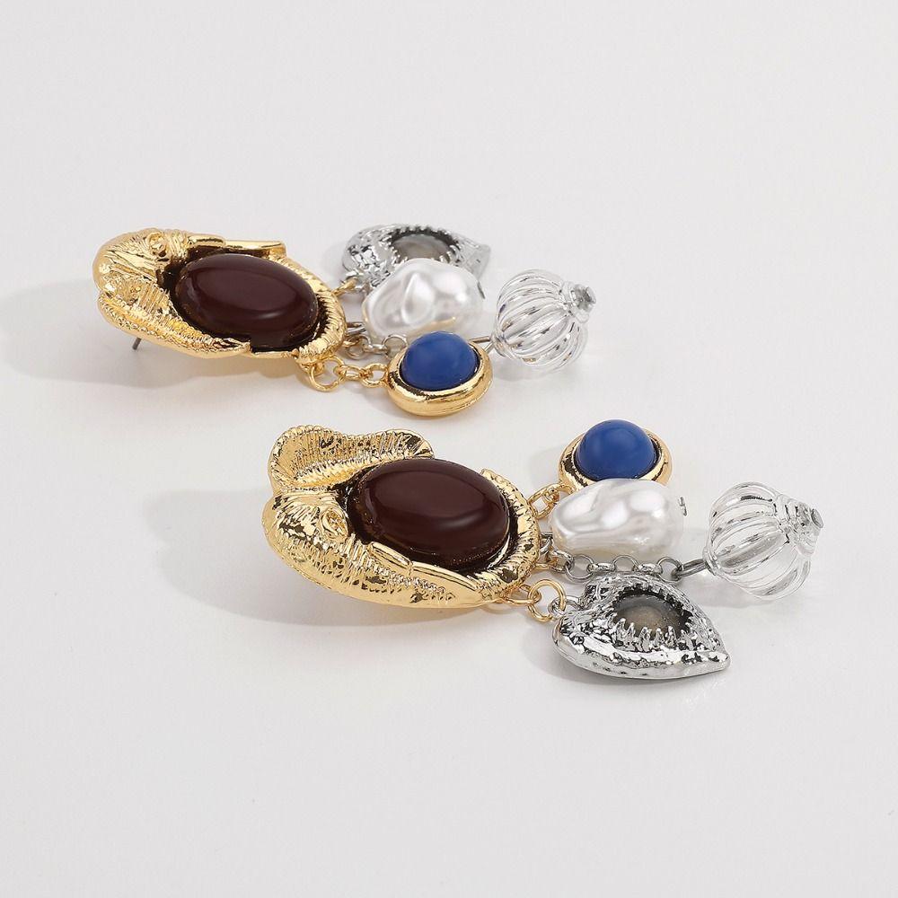 Literature Multi Pendant Chain Necklace Personality Vintage Earring Punk Collarbone Chain  Women