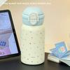 Niche Stainless Steel Bouncing Thermos Cup Double Drinking Cup Girls High Value Large Capacity Cute Student Straw Cup
