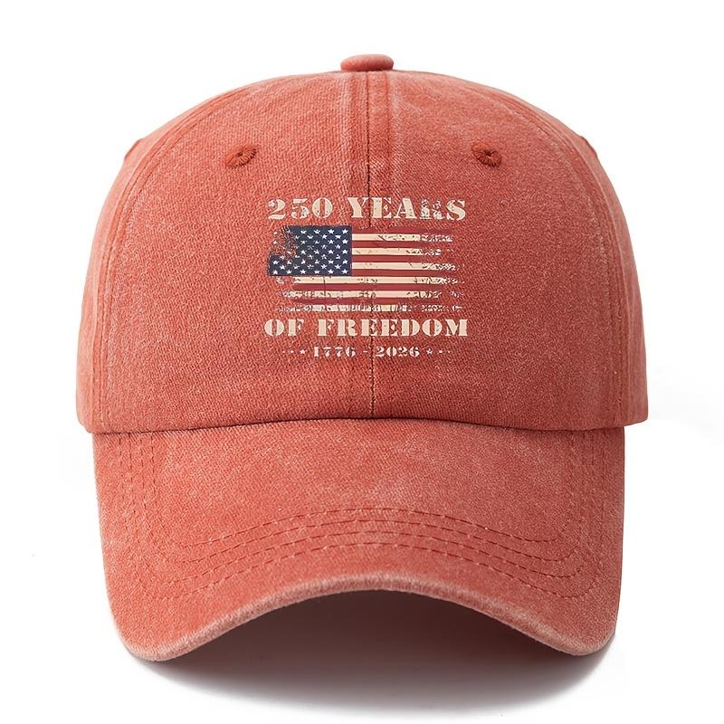 A Stylish And Versatile Baseball Cap for Both Unisex And Women Featuring a Print Celebrating YEARS OF FREEDOM This Classic Re