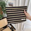 Large Capacity Knitted Stripe Cosmetic & Toiletry Travel Bag