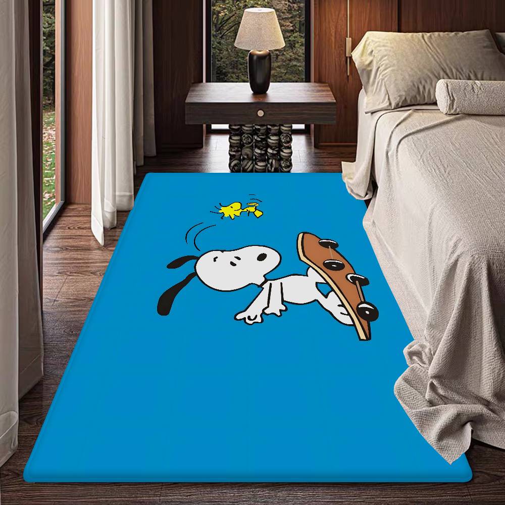 S-Snoopy Cartoon Floor Mat INS Style Soft Bedroom Floor House Laundry Room Mat Anti-skid Household Carpets