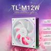 Thermalright TL-M12W 120mm ARGB CPU Fan With 1500RPM Speed, White Computer Case, Quiet 4pin PWM, S-FDB Bearing, Side Mirror ARGB Lighting Effect