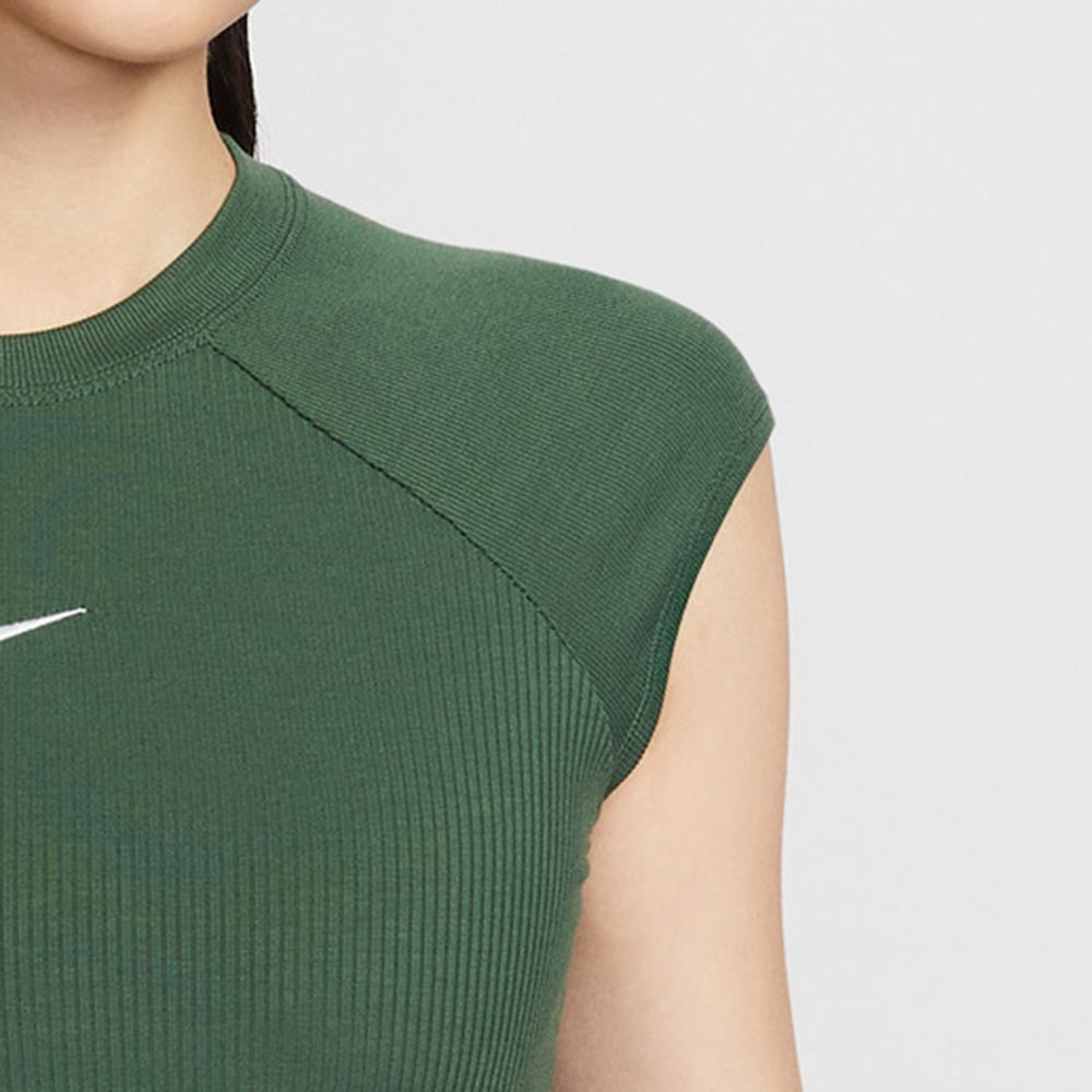 Nike As W Nsw Chill Knit Rib Solid Color Pullover Round Neck Sleeveless T-Shirt Women Tops IF0243323