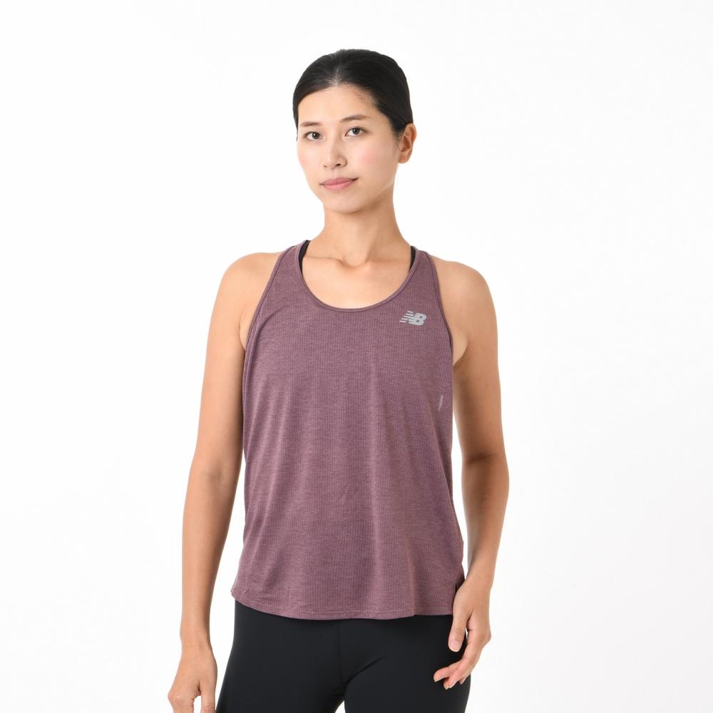 

New Balance Athletics Tank Lrc Licorice Heather Wt41250 Lrc M