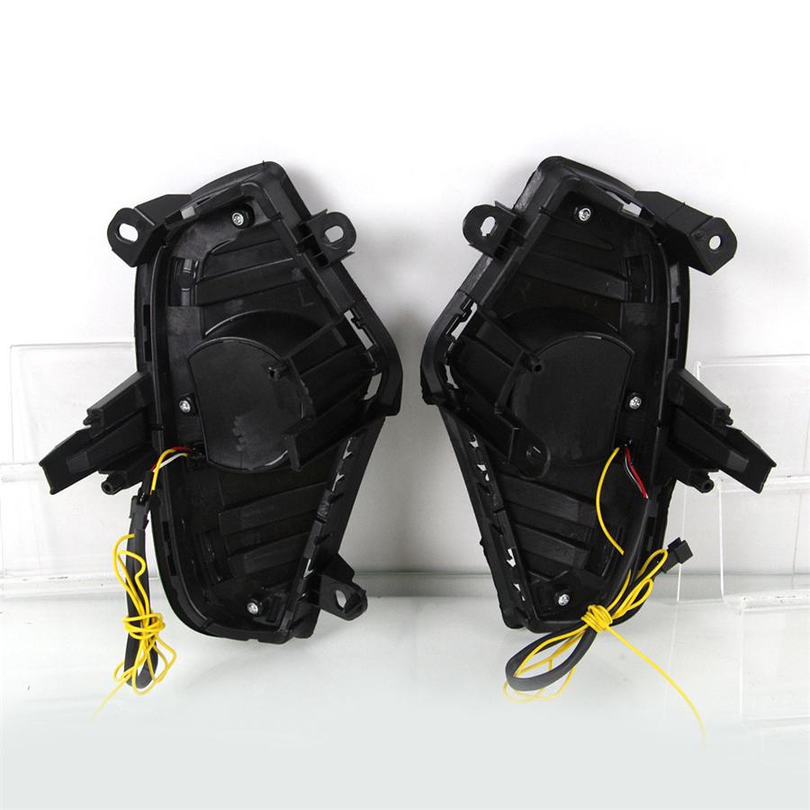 2× DRL Daytime Running Light LED Fog Lamp W/ Turn Signal For RAV4 2019-22 Toyota