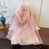Elagant Shimmer Pearls Striped Hijab Scarf Soft Long Sunscreen Shawl Plain Solid Breathable Foulard Hijab