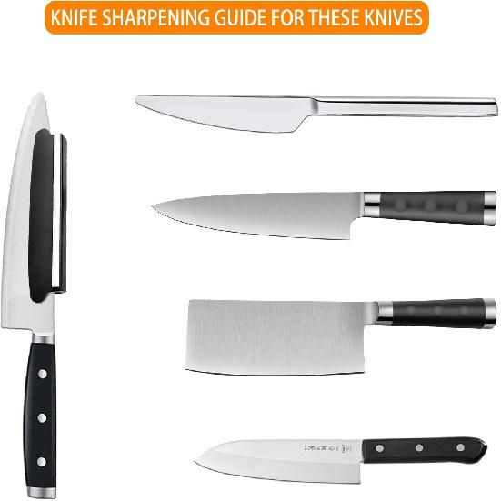 Professional Knife Sharpening Guide, Random Knife Sharpener Angle Guide, Sharpening Guide for Whetstone, Black(2 Pack)