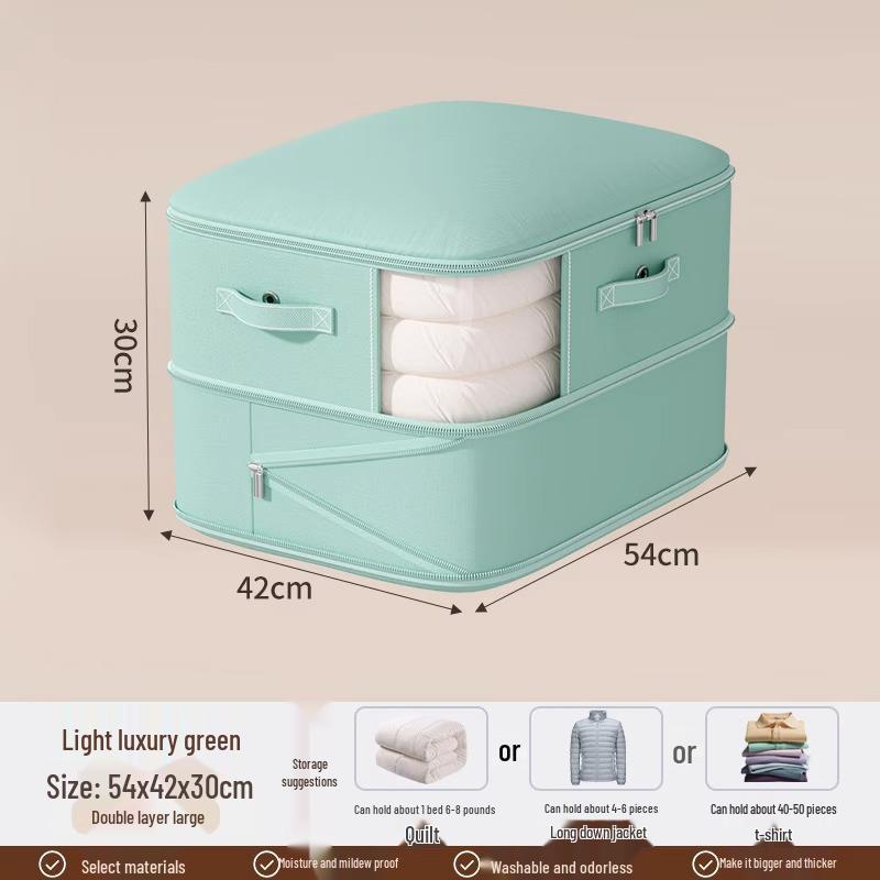 Large Capacity Dustproof Satin Quilt and Jacket Storage Bag
