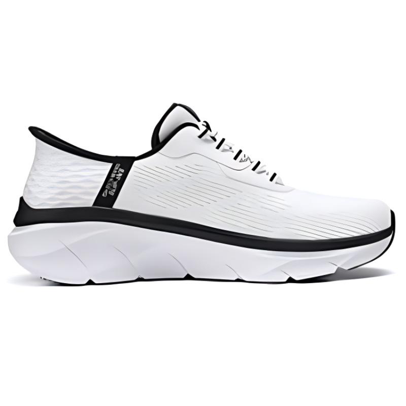 Skechers DLux Walker 2.0 Slip-On Comode Versatili Tessuto Pelle Sintetica Ammortizzazione Traspiranti Scarpe da Ginnastica Basse Uomo sneakers 232446-WBK