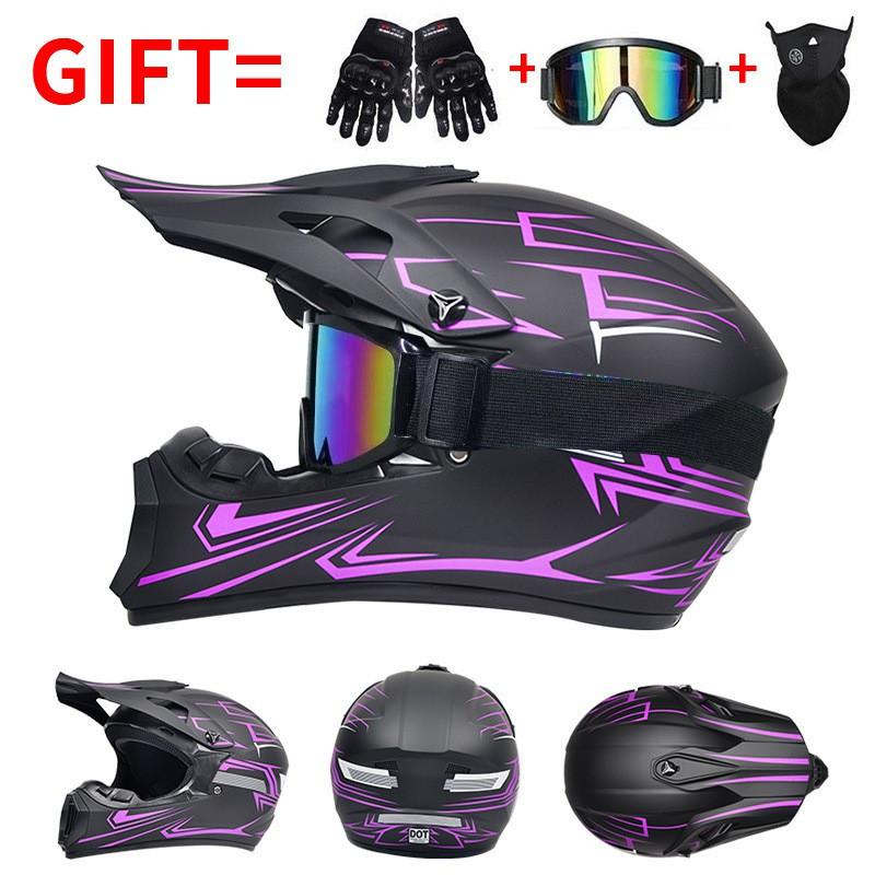 Full Face Motorcycle Helmet Off-Road ATV Dirt Bike Mountain Downhill Karting Safety Protection