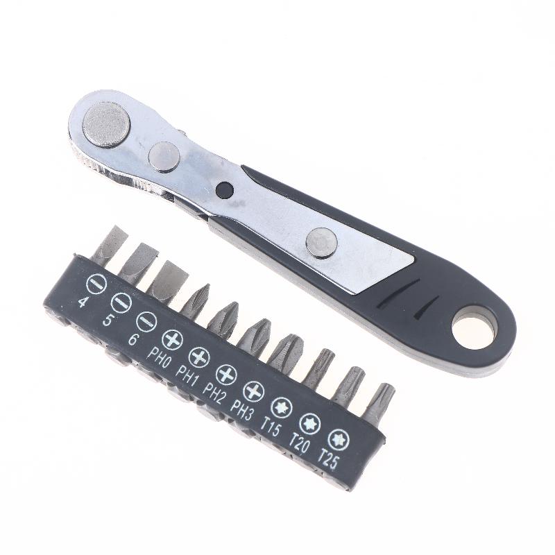 1 Stück Mini-Steckschlüsselschlüssel aus Kunststoff Ratsche Schnellratsche Ratschendreher Multifunktionaler Ratschendreher DIY Reparatur Handwerkzeuge